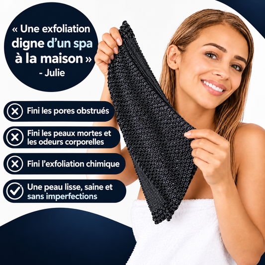 DouceLisse™ — La serviette de douche exfoliante pour une peau plus lisse et douce