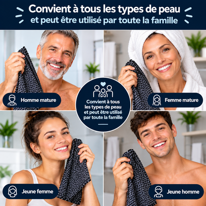 DouceLisse™ — La serviette de douche exfoliante pour une peau plus lisse et douce